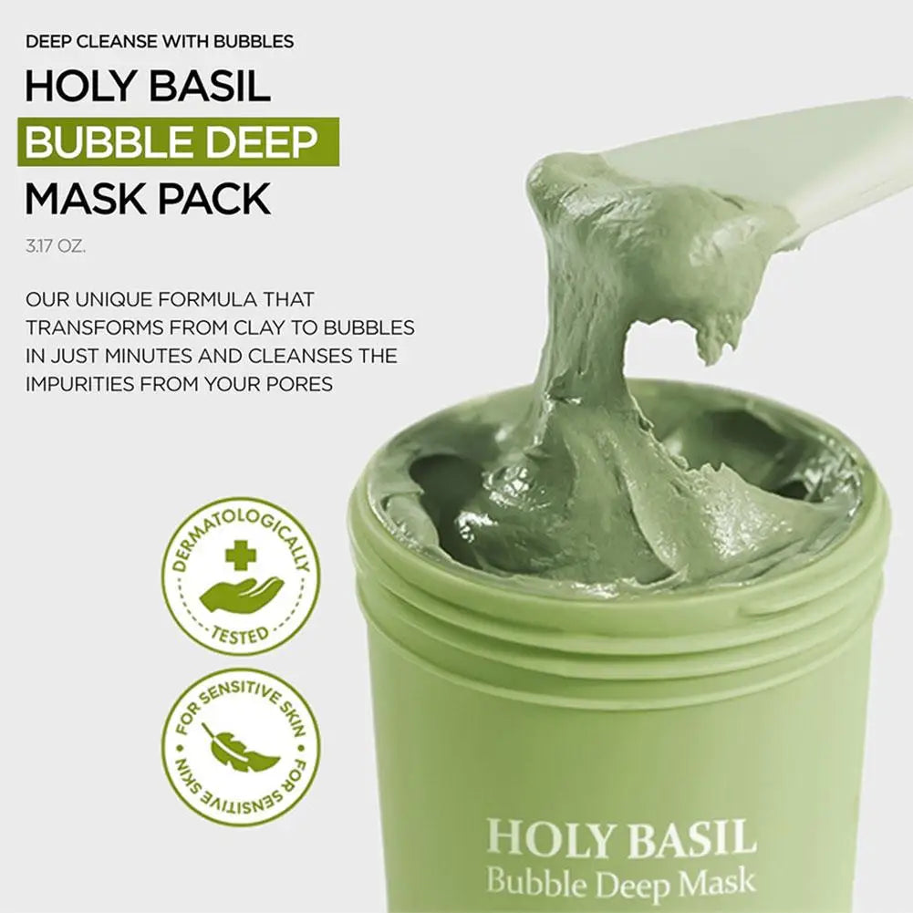 MASCARILLA FACIAL HOLY BASIL BUBBLE DEEP MASK .LIMPIEZA PROFUNDA DE POROS