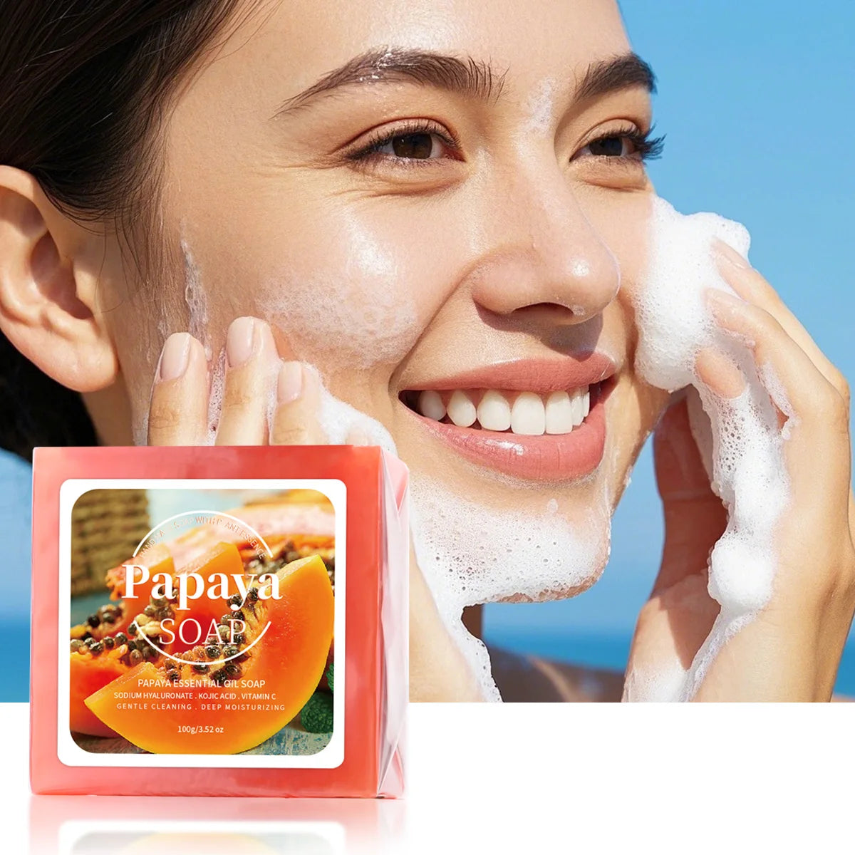 Jabòn de papaya aclarante para la cara y cuerpo