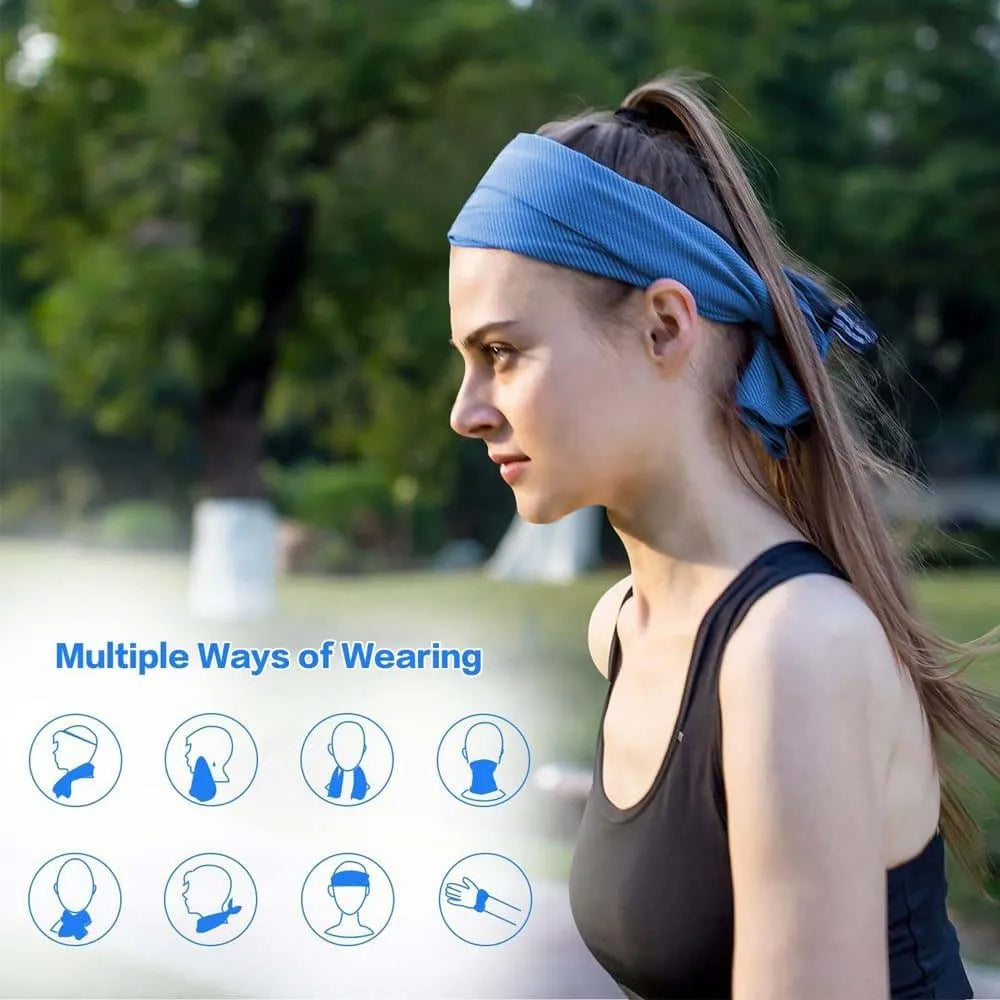 Quick-drying Sports Cooling Towel Set Polyester Sweat Absorbent Towel Suitable for Yoga, Golf, Swimming, Fitness, Camping