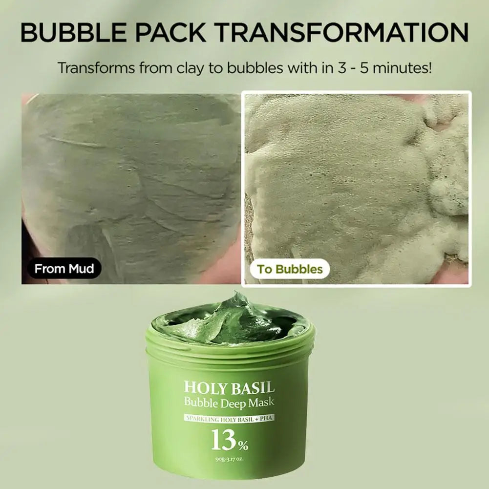 MASCARILLA FACIAL HOLY BASIL BUBBLE DEEP MASK .LIMPIEZA PROFUNDA DE POROS