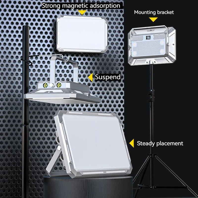 REFLECTOR LED RECARGABLE MULTIFUNCIONAL DE ALTA POTENCIA