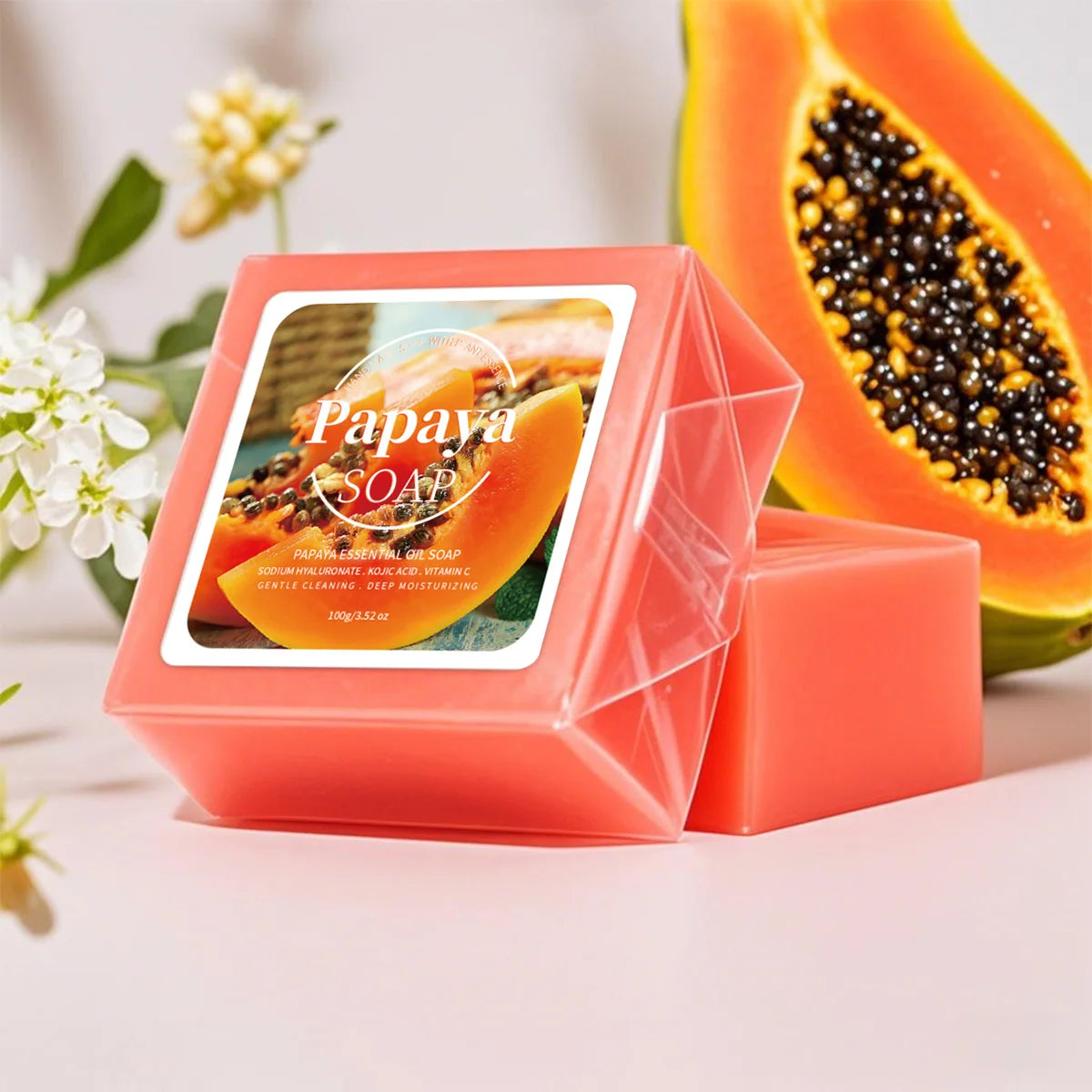 Jabòn de papaya aclarante para la cara y cuerpo