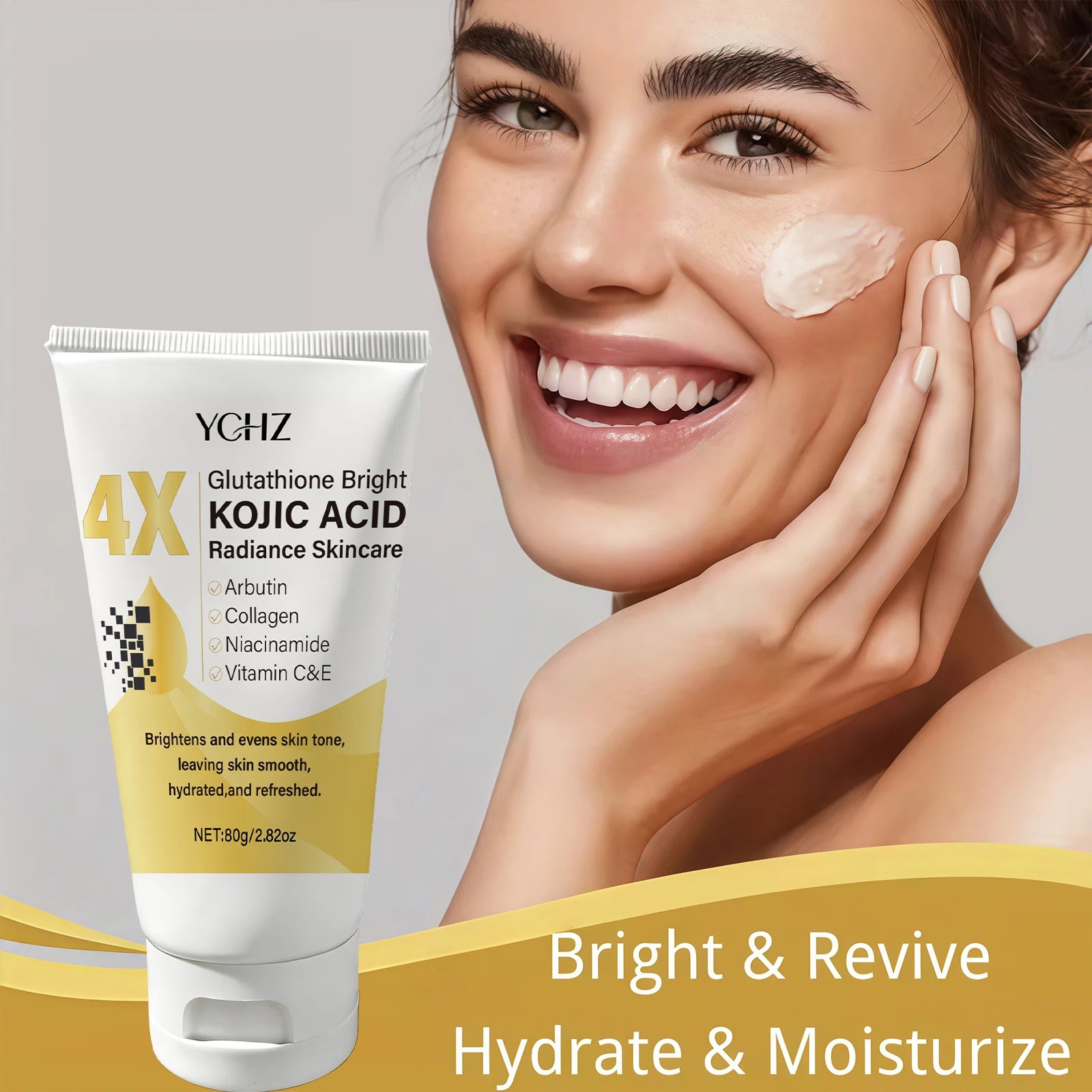 Crema facial de acido kojico para manchas y tono uniforme