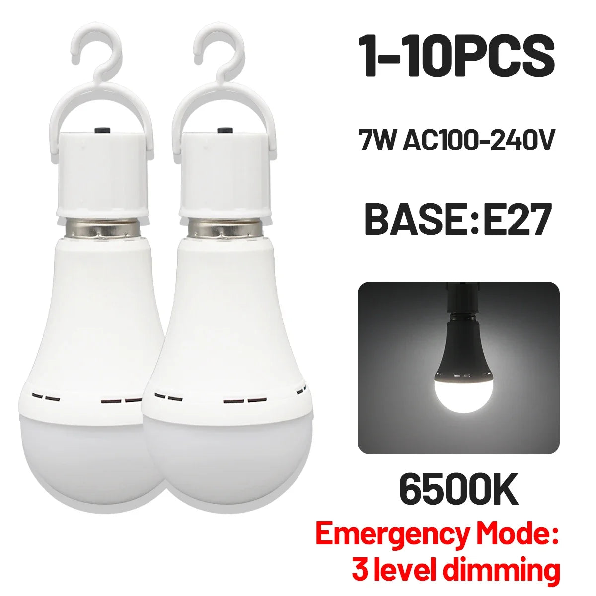 BOMBILLA LED RECARGABLE DE APAGONES E27