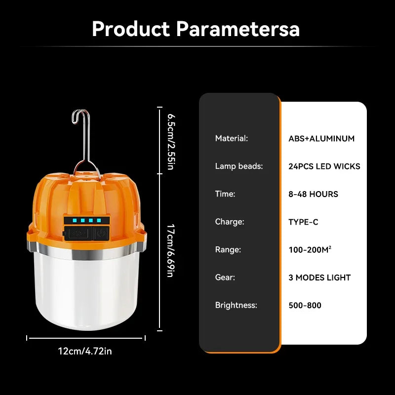 LAMPARA LED RECARGABLE USB CON POWER BANK
