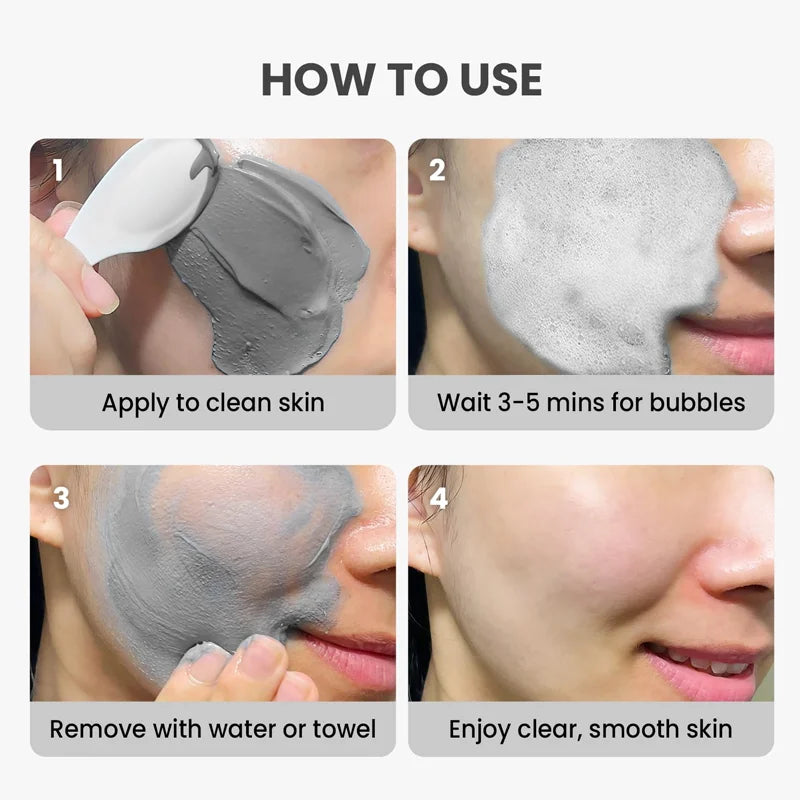 MASCARILLA FACIAL DE ARCILLA Y BURBUJAS