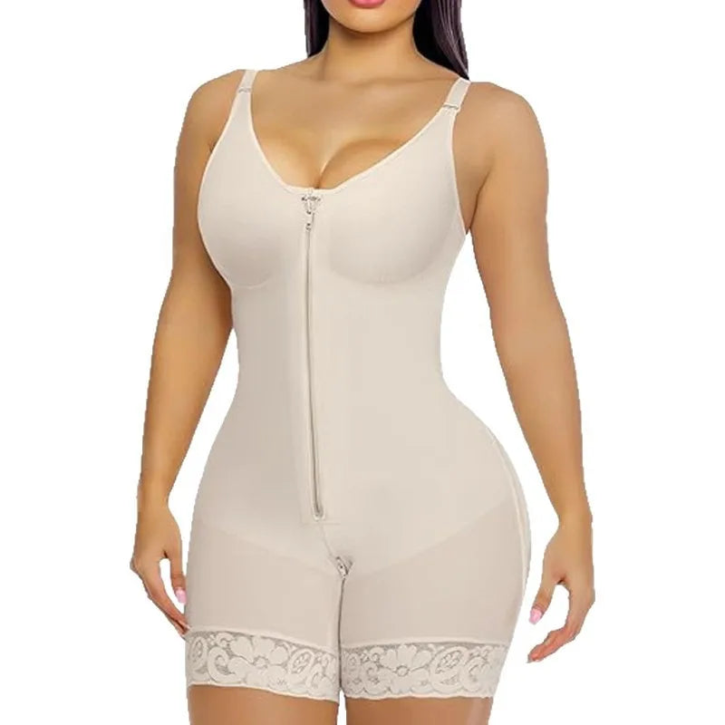 Fajas Colombianas Detachable Straps Full Body Shaper Tummy Slimming Postpartum Stage 3 Girdle Push Up Butt Lifter Shapewear