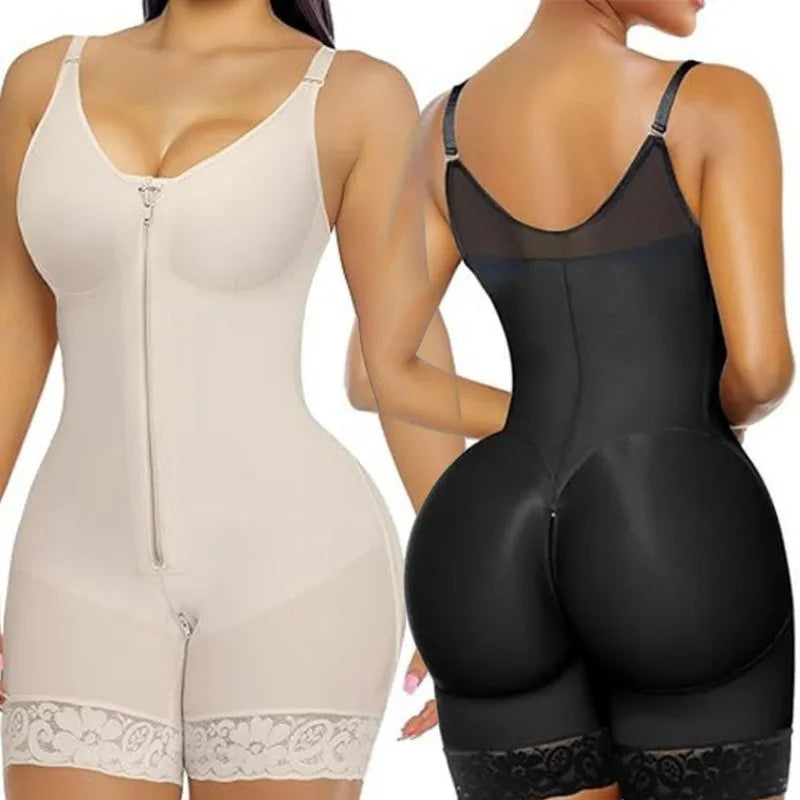 Fajas Colombianas Detachable Straps Full Body Shaper Tummy Slimming Postpartum Stage 3 Girdle Push Up Butt Lifter Shapewear