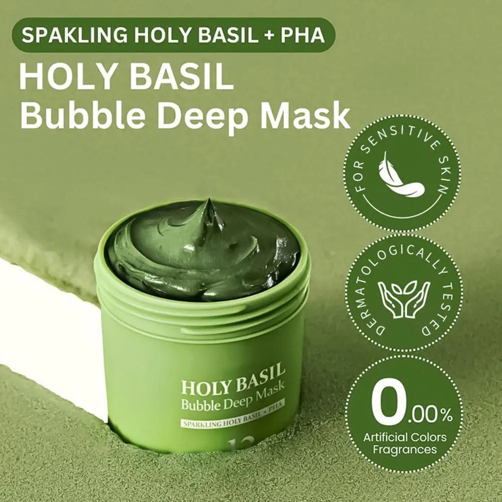 MASCARILLA FACIAL HOLY BASIL BUBBLE DEEP MASK .LIMPIEZA PROFUNDA DE POROS