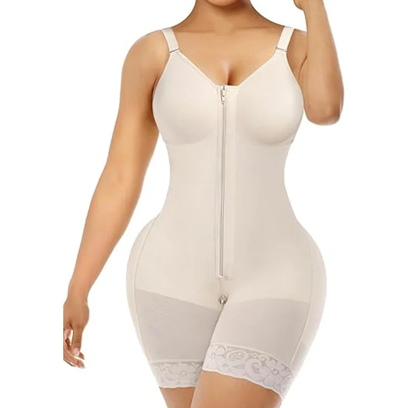 Fajas Colombianas Detachable Straps Full Body Shaper Tummy Slimming Postpartum Stage 3 Girdle Push Up Butt Lifter Shapewear