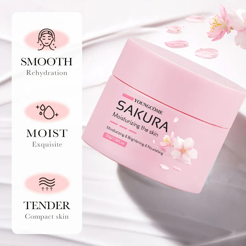 Crema facial hidratante sakura piel suave y radiante