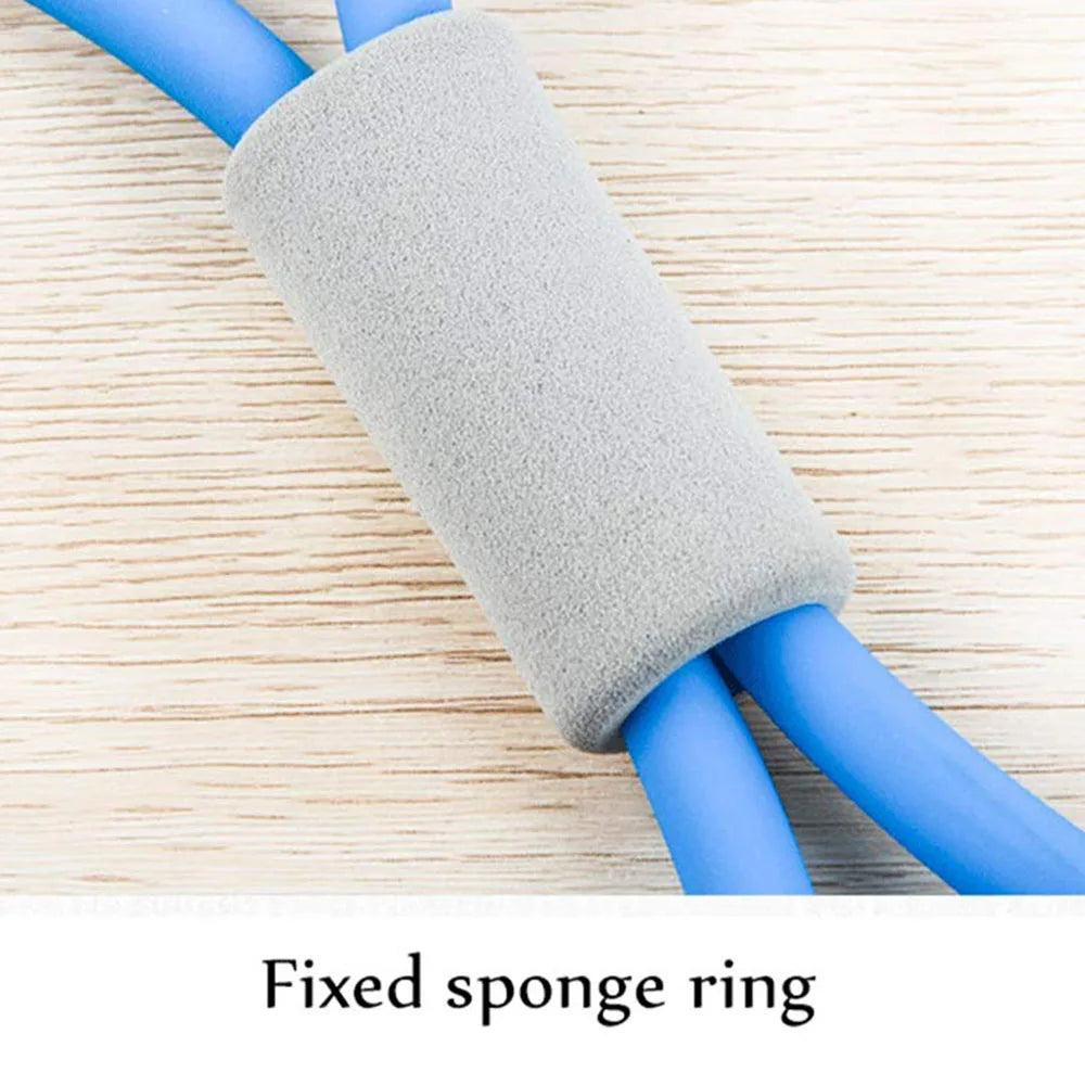 8 Shape Pull Rope Resistance Band Rubber with Foam Handles Stretch Elastic 8 Word Chest Expander Rope Yoga Exercising Fitness