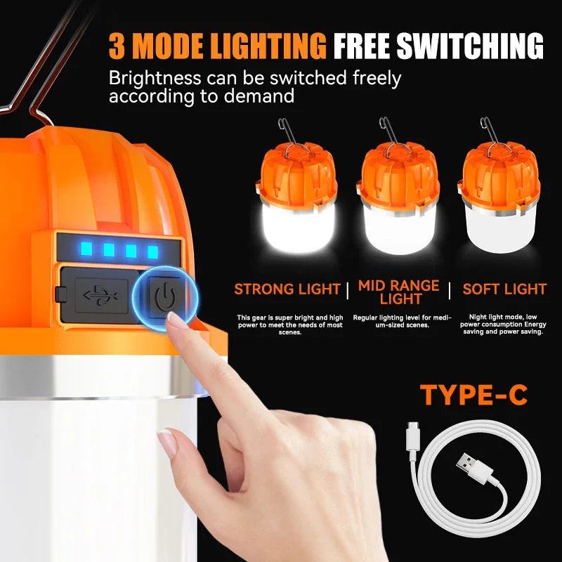 LAMPARA LED RECARGABLE USB CON POWER BANK